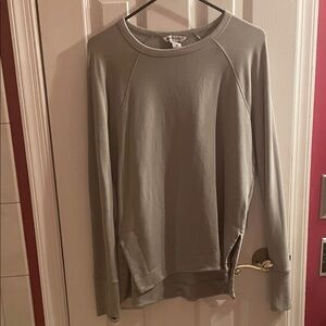 Gray/Light Green Long Sleeve Sweatshirt